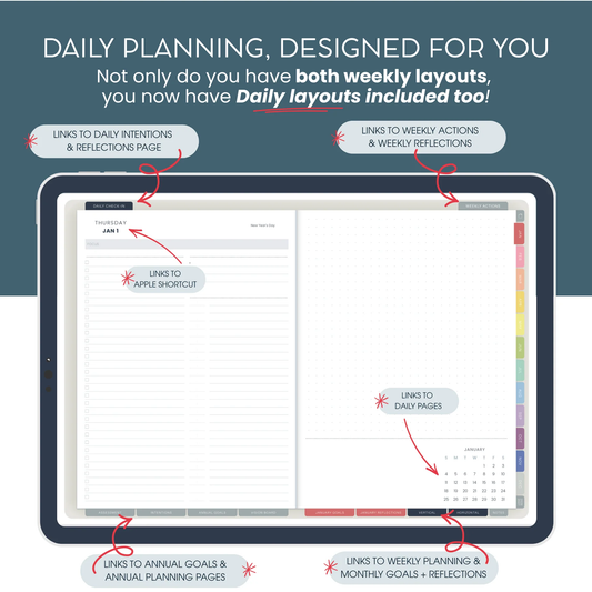 2026 Digital Weekly + Daily Planner - Landscape Edition